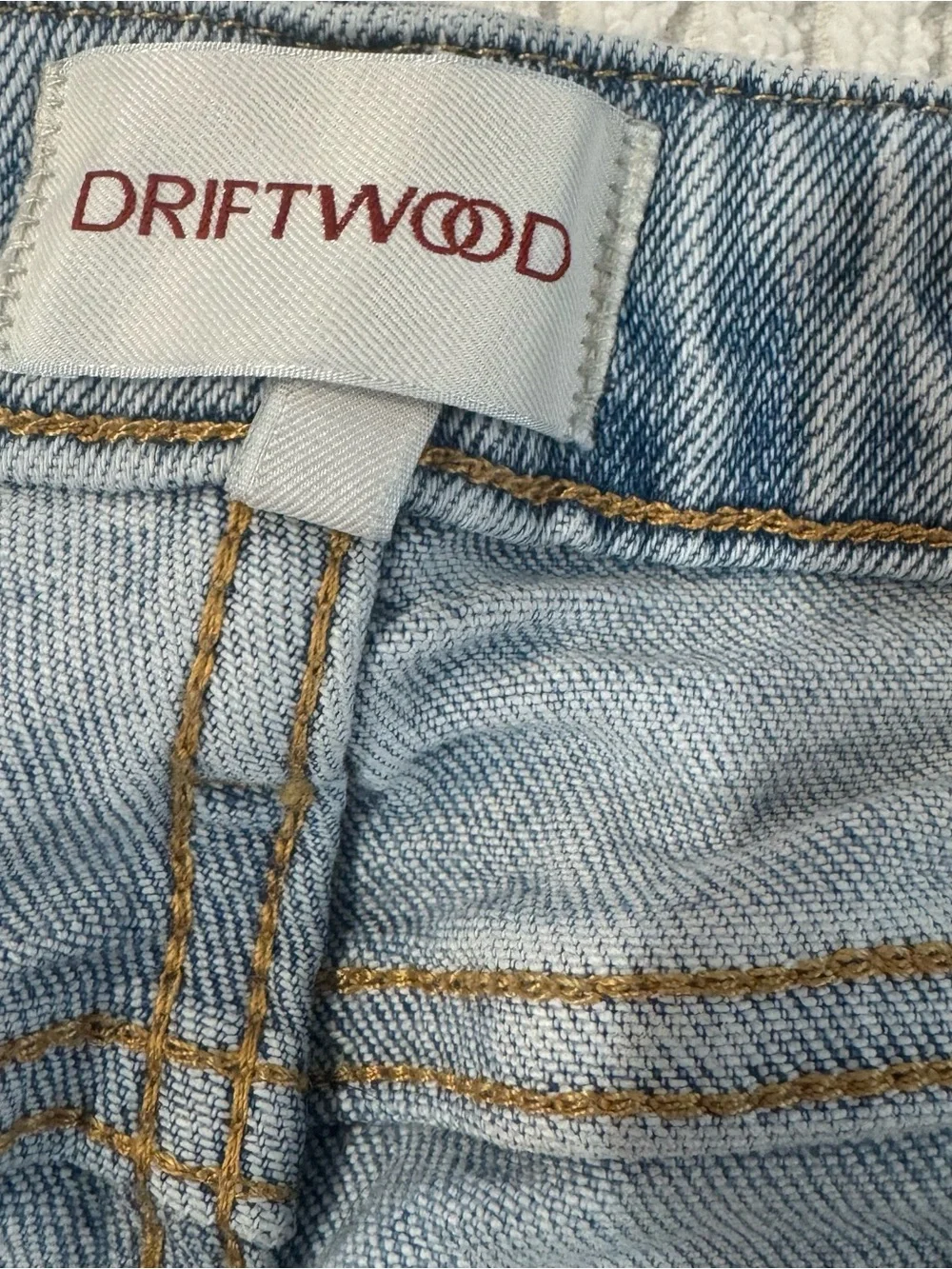 Driftwood Floral Embroidered Cropped Wide Leg Jeans Size 25 Light Wash - Picture 4 of 10